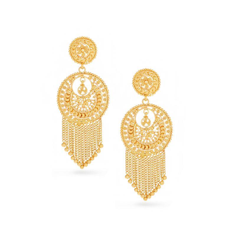 Filigree Chandbali Dangle Earrings