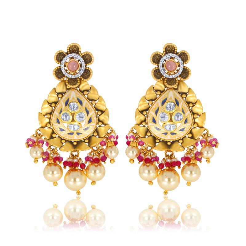 Dazzling Gold Dangler Earrings