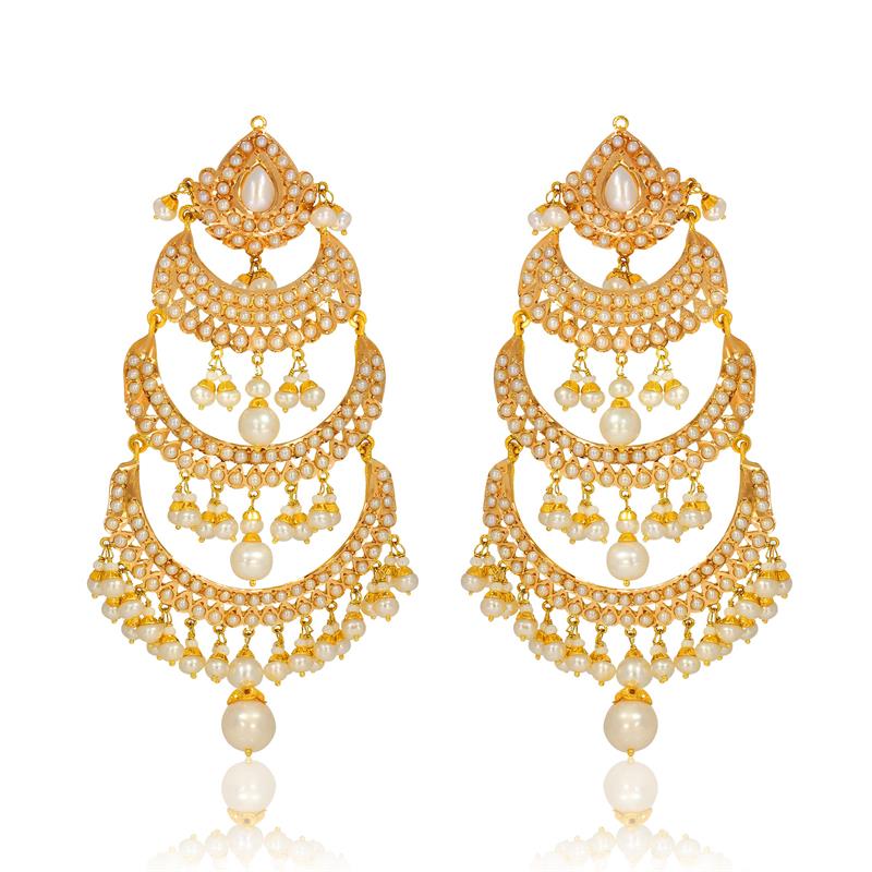 Vivacious Gold Chandelier Earrings