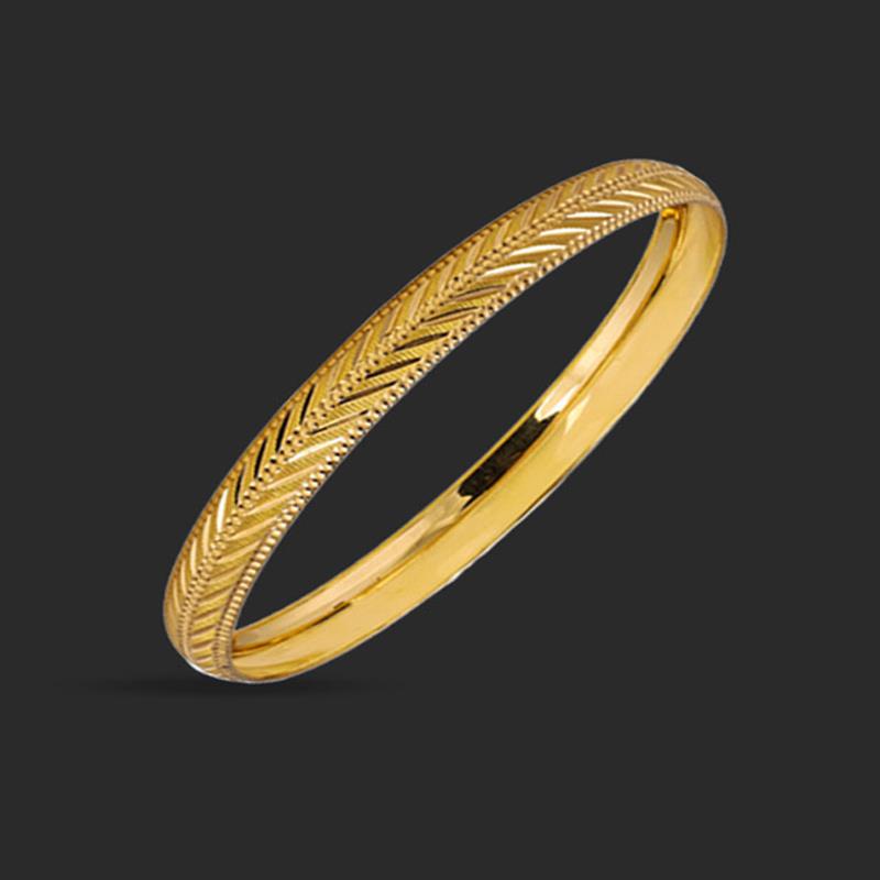 Urban Chevron 22Kt Gold Bangle