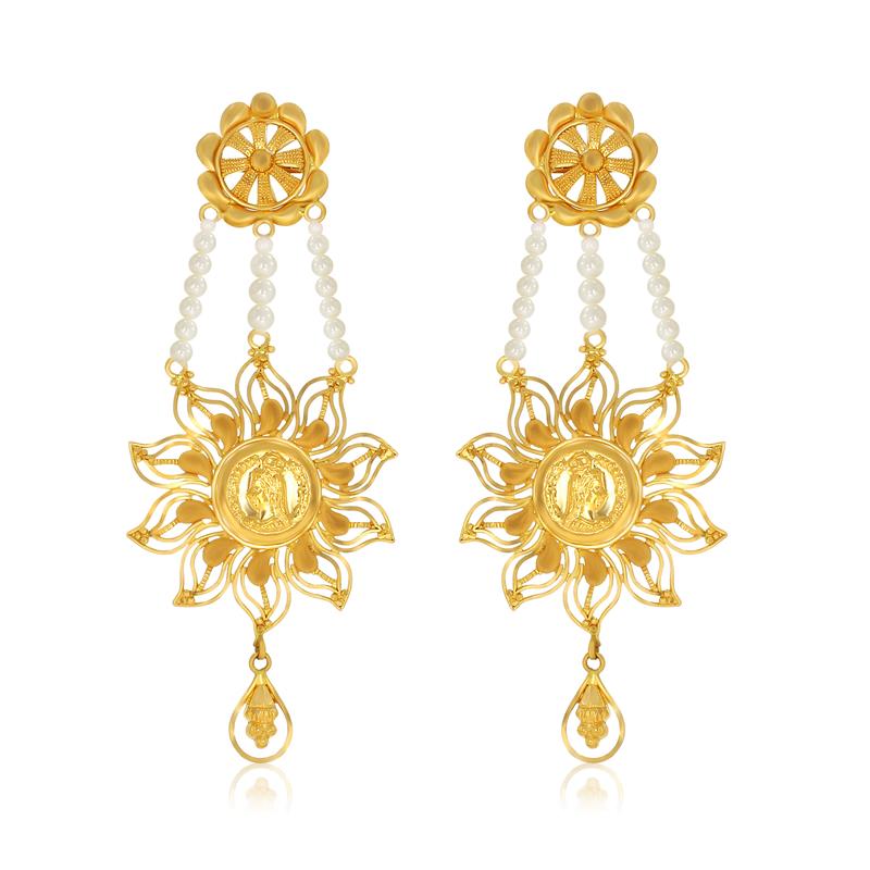 Aflame Gold Danglers