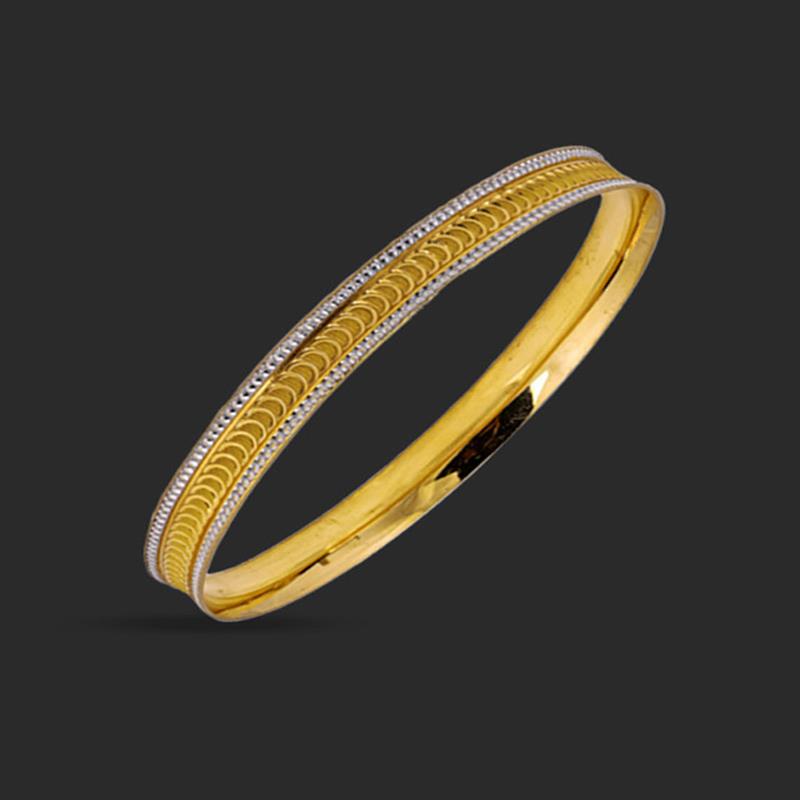 Groovy Texture 22Kt Gold Bangle Set of 2