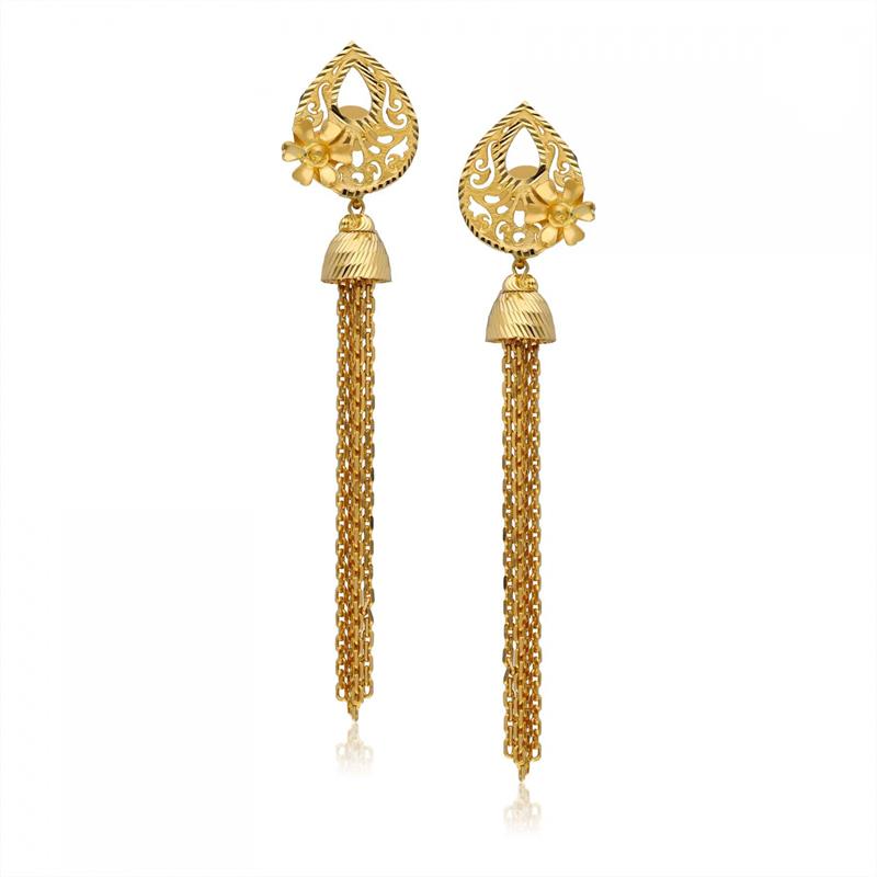 CLASSIC FLOWER GOLD EARRINGS