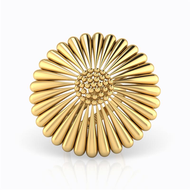 Drop Stroke Gold Ring