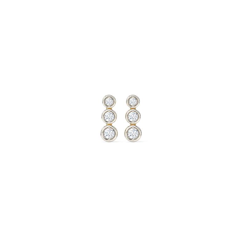 Triad Sparkle Diamond Stud Earrings