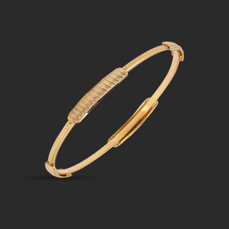 Linear Groove 22Kt Gold Bangle