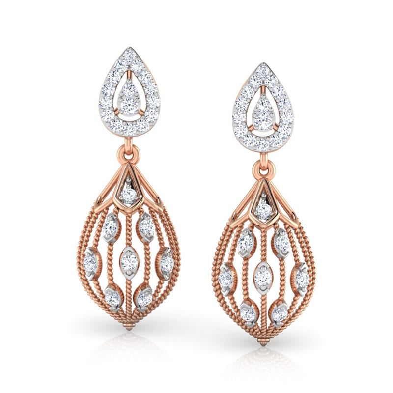 Pear Dome Diamond Jhumkas