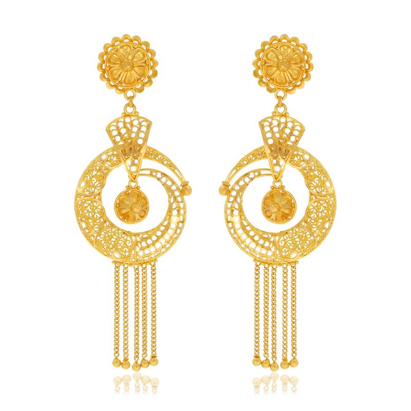 Scintillating Gold Earrings