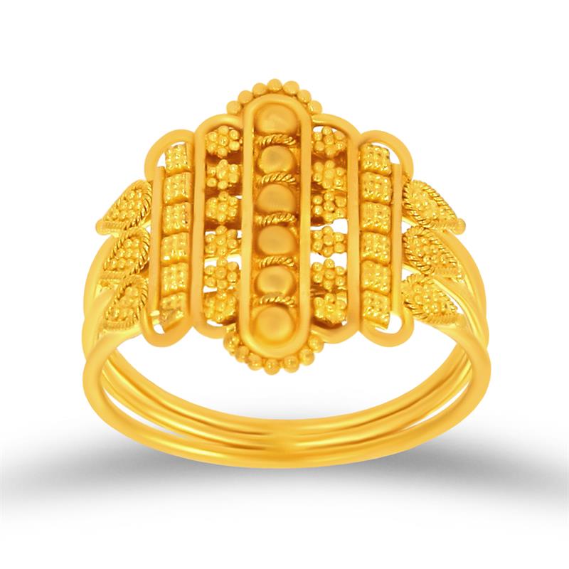 The Regal Three Layered Gold Ring