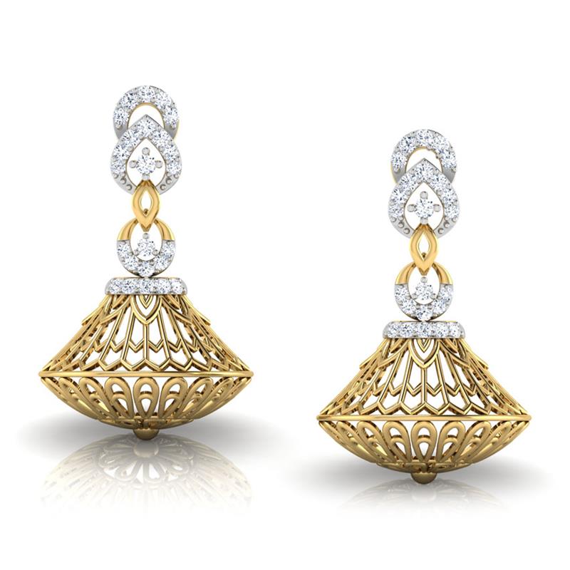 Creel Dome Diamond Jhumkas