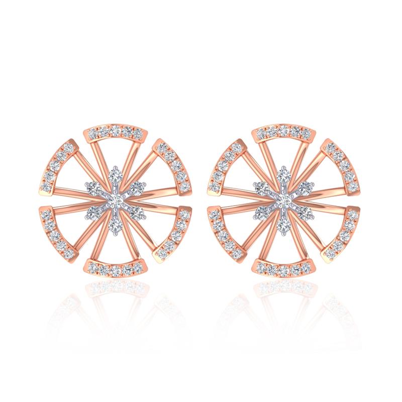 Wheel Diamond Earring