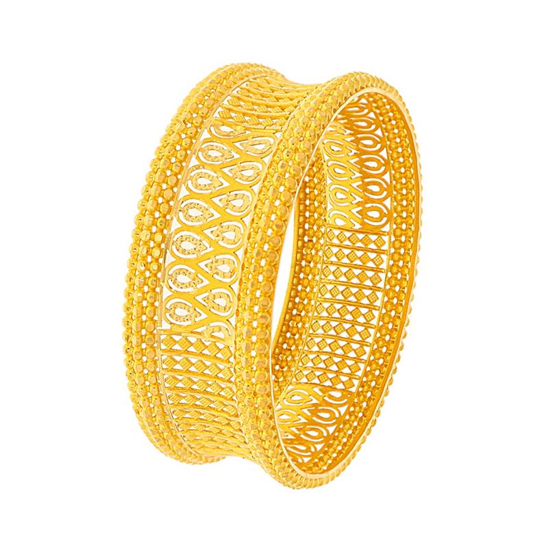 Ceremonial Cutout Gold Bangle