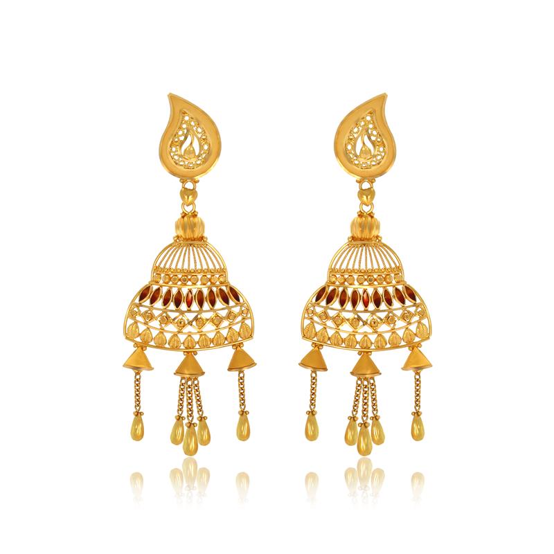 Topor Style Gold Jhumka