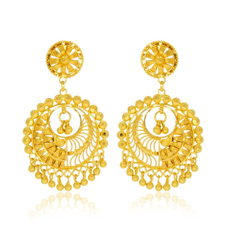 Surya Chakrayan Gold Chand Bali Style Jhumka