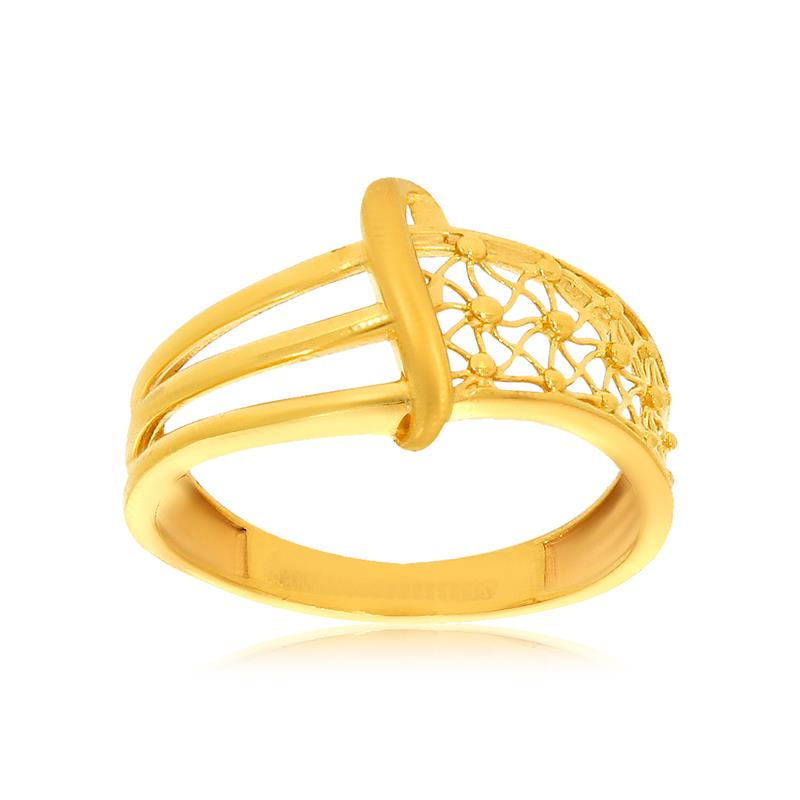 The Instrumental Nakshi Work Gold Ring