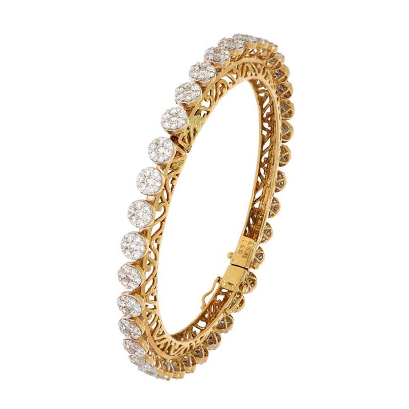 Sparkling Pacheli Design Diamond Bangle