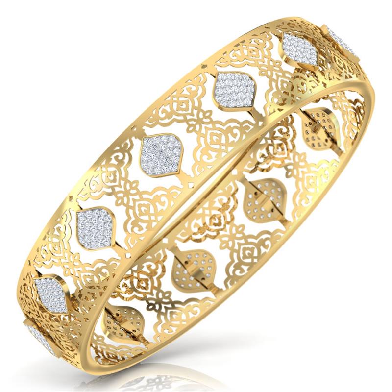 Tia Cutwork Diamond Bangle