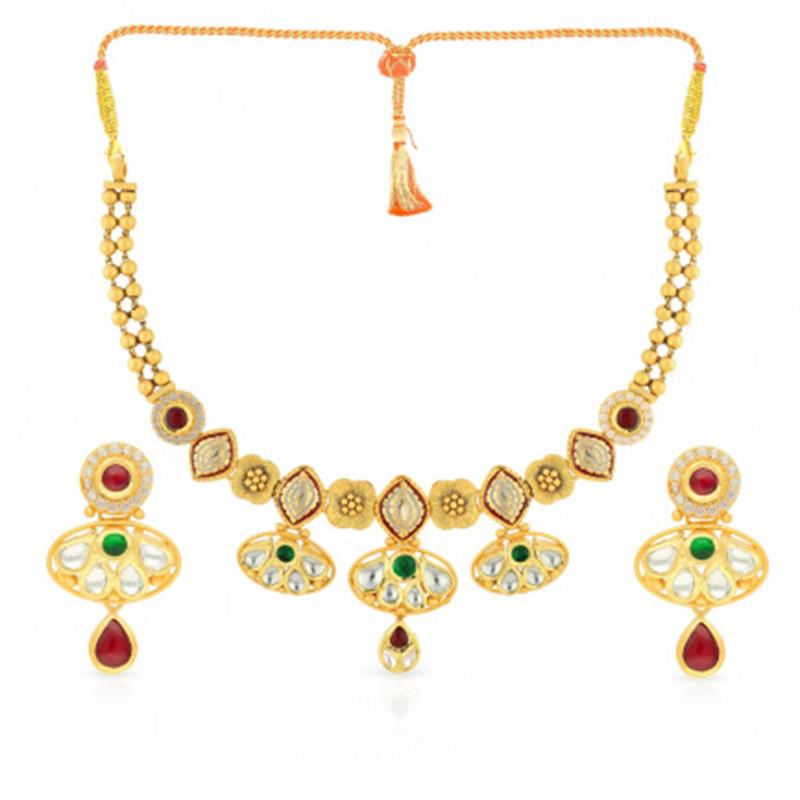 Ethnix Gold Necklace Set NS100001300128