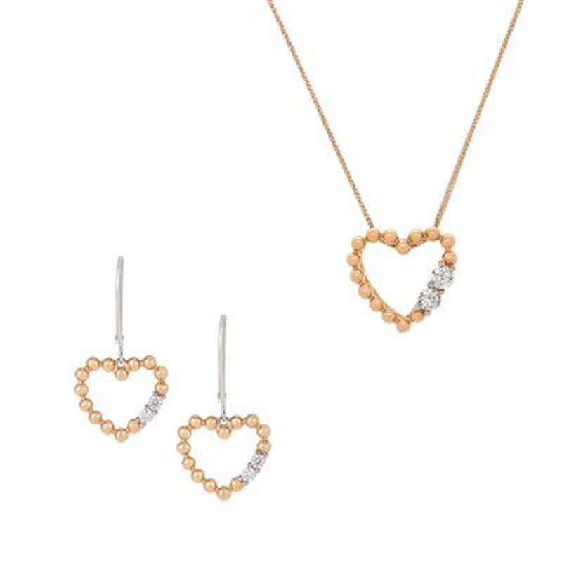 Diamond Heart Pendant Set 1