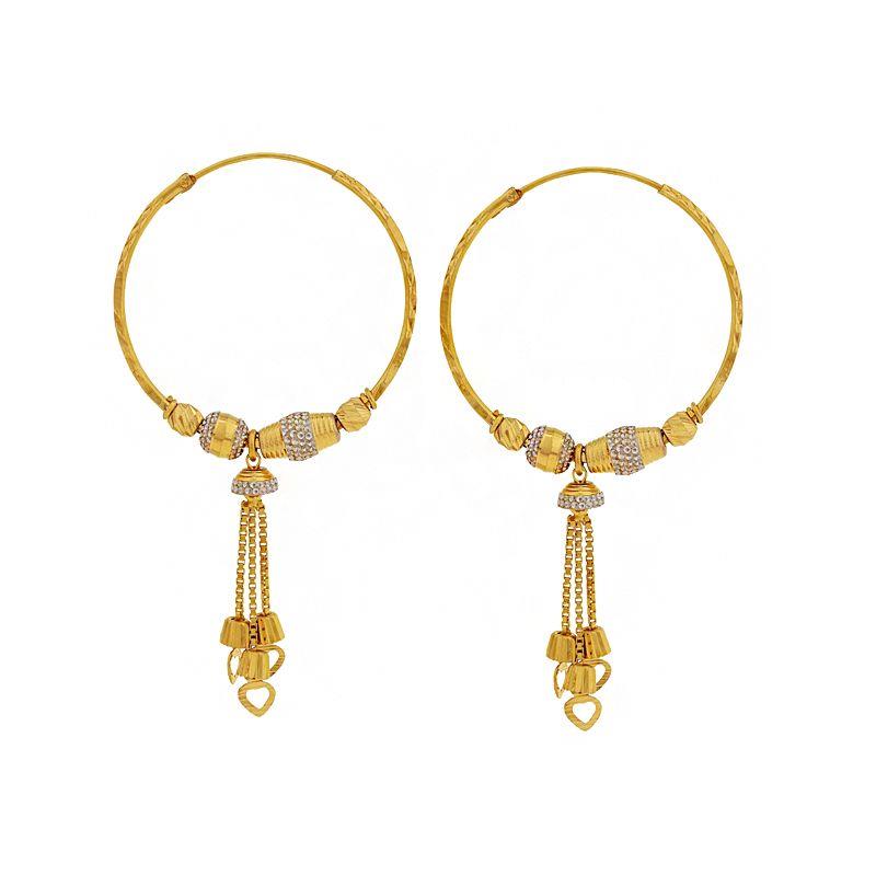 Glitzy Drop Hoops