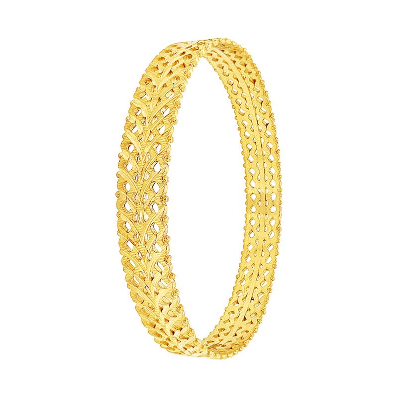 Stunning Cutout Gold Bangle