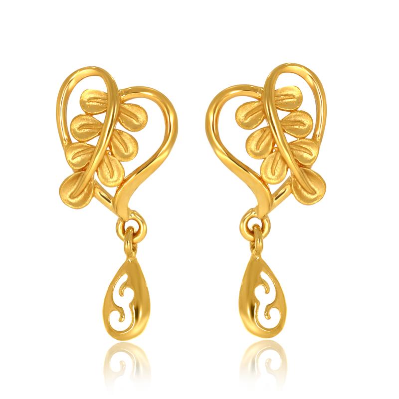 Foliage Gold Drop Earring