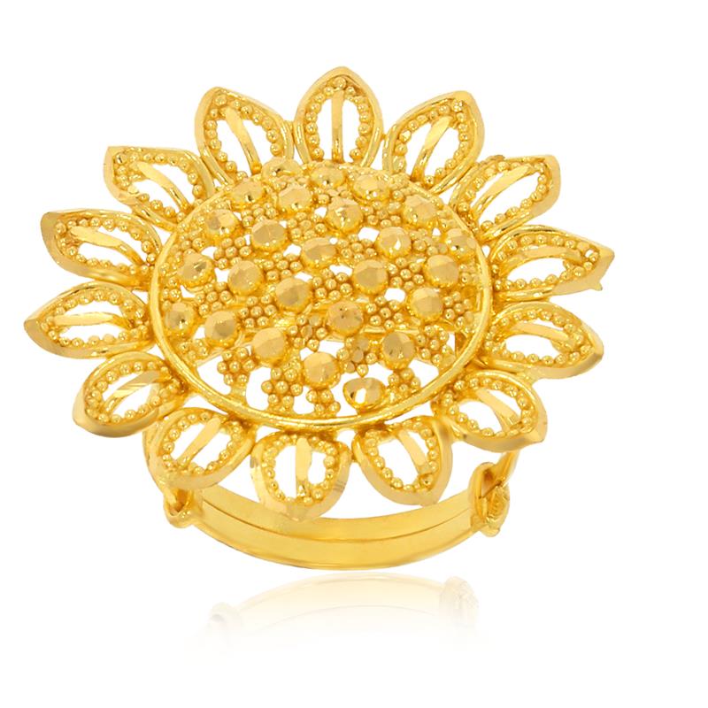 Ball Sunflower Gold Ring