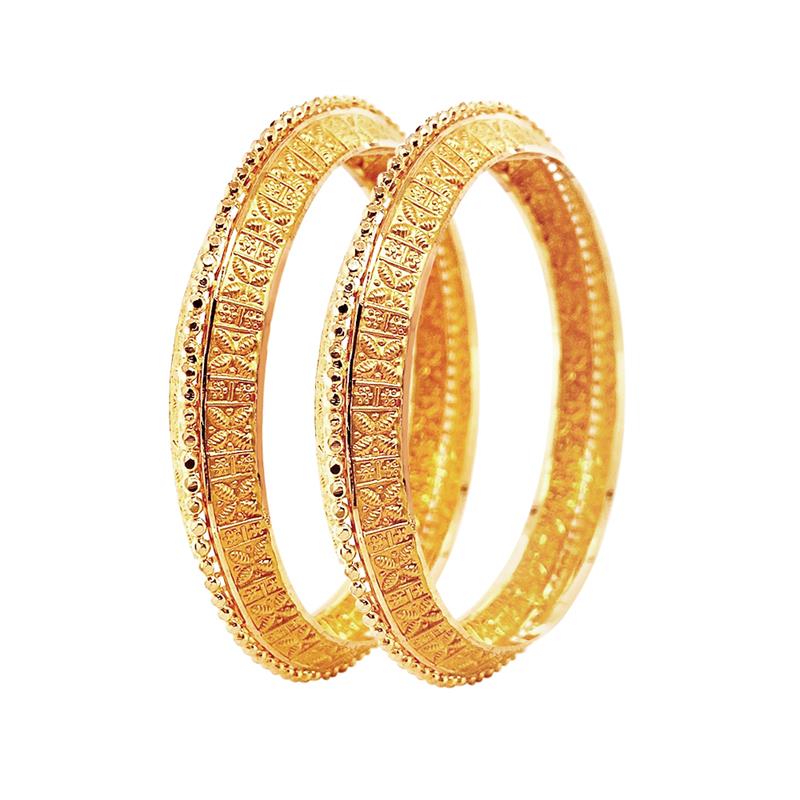 Ceremonial Traditional Yellow Gold 22kt Bangle (Set Of 2)