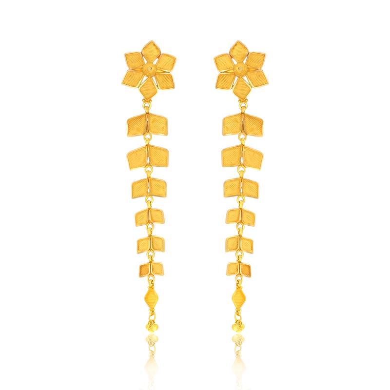 Unparalleled Gold Long Earrings