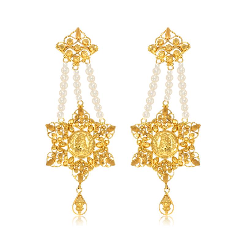 Starry Gold Danglers