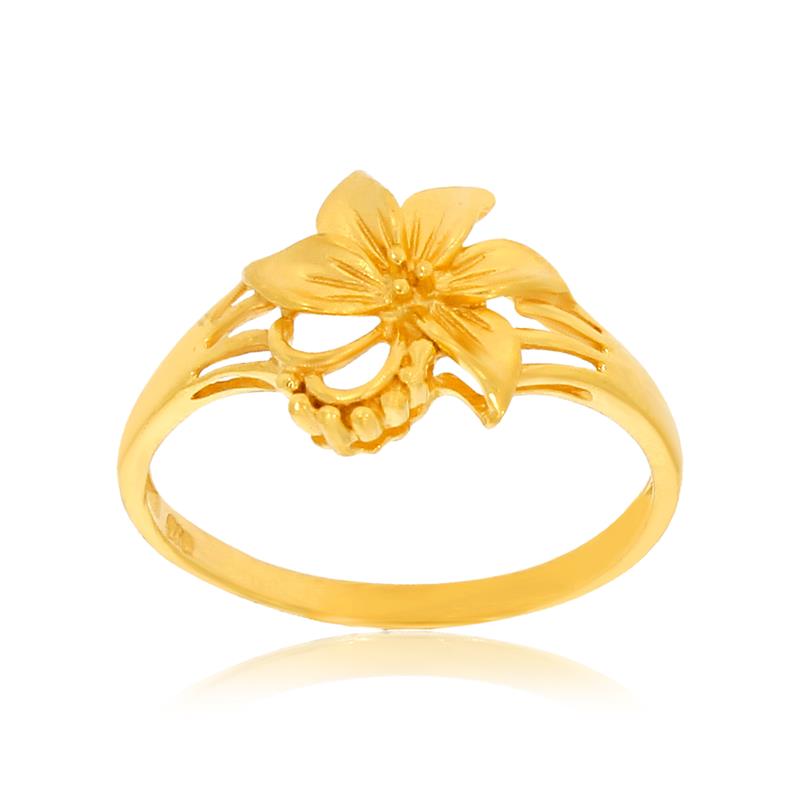 The Hibiscus Gold Ring