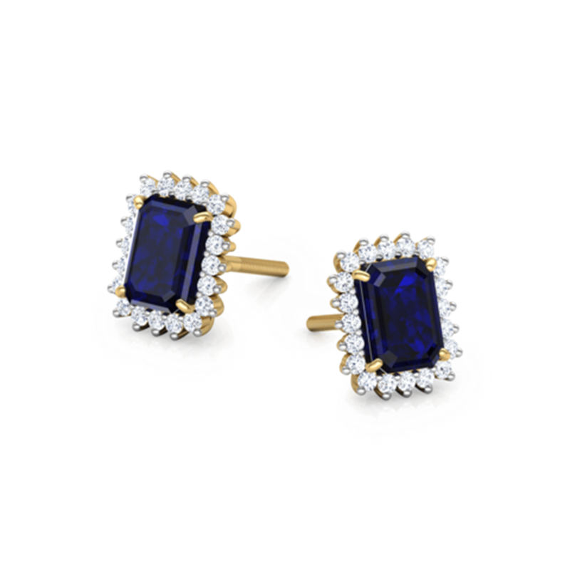 Haze Elegance Gemstone Stud Earrings