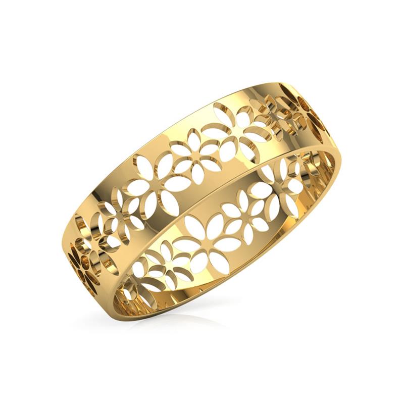 Floret Cutout Gold Band