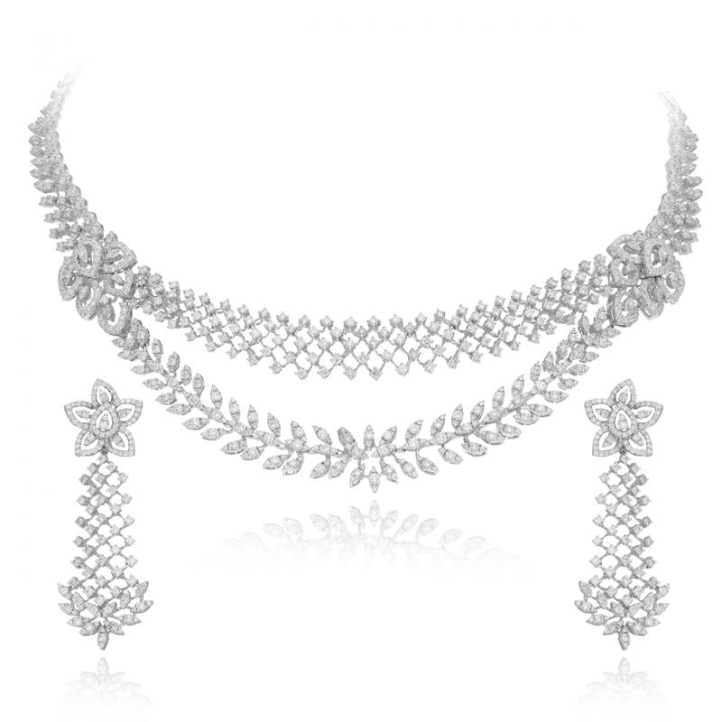 FLORET DIAMOND NECKLACE SET 1