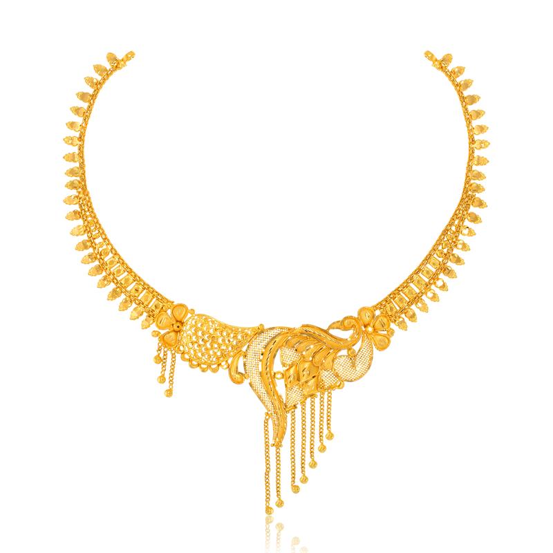 Highly Embellished Gold Necklace