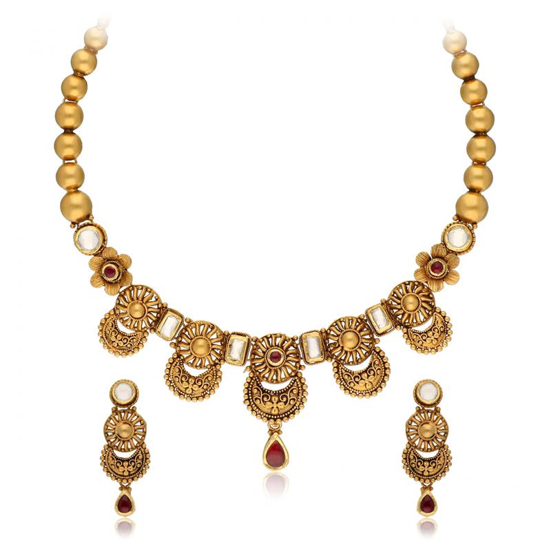 FLOWER GOLD NECKLACE SET