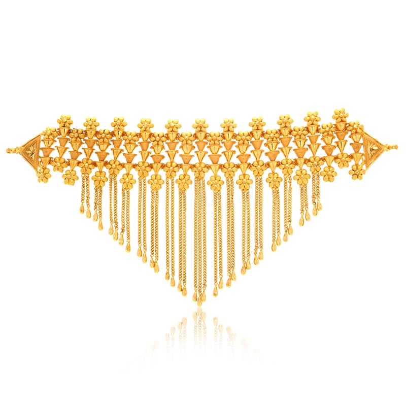 Arabic Style Gold Choker Necklace