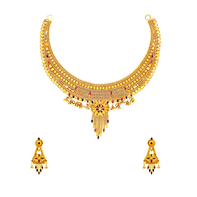 Ceremonial Yellow Gold 22kt Necklace Set