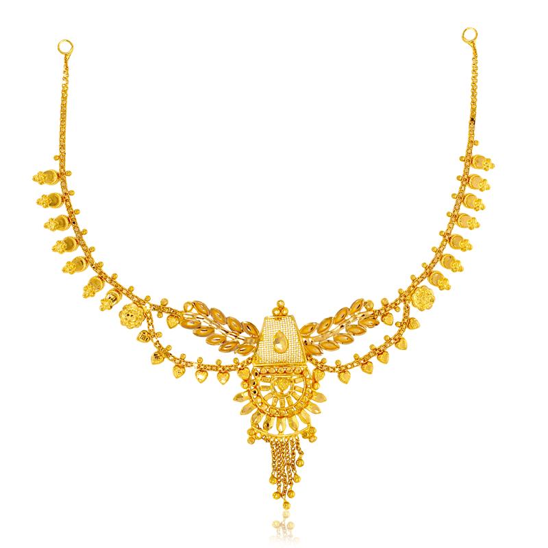 Temple Motif Gold Necklace