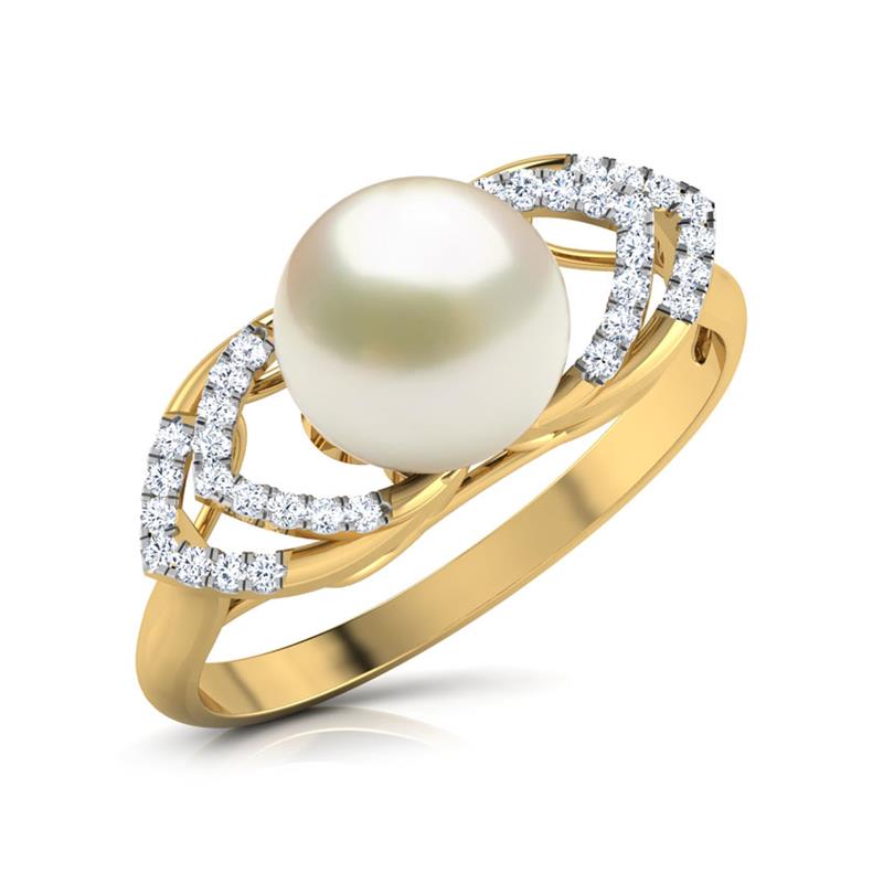 Gracious Pearl Diamond Ring