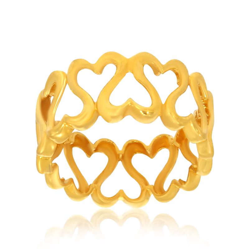 Intricate Love Gold Ring