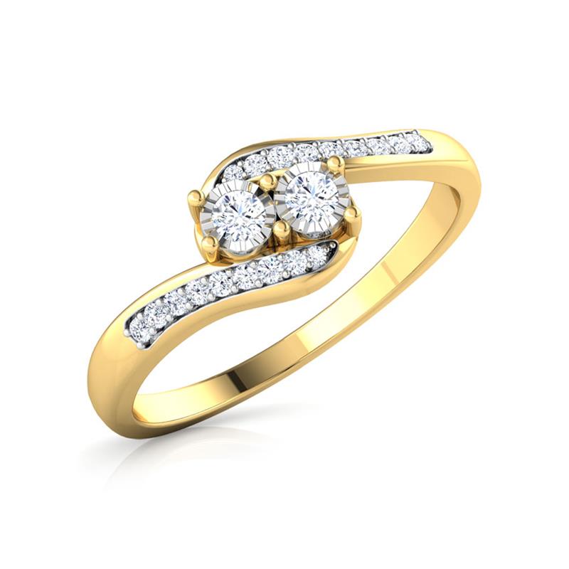 Wave Miracle Plate Diamond Ring