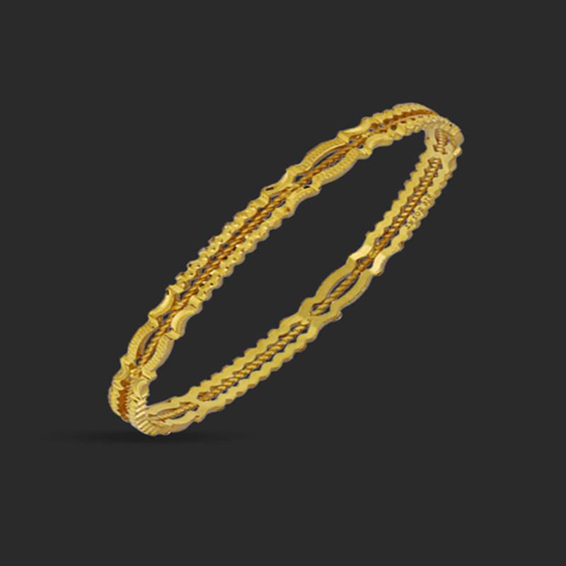 Binu Textured 22Kt Gold Bangle