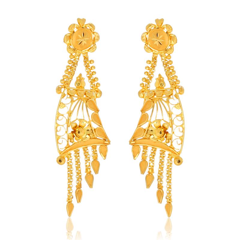 Exquisite Filigree Gold Earring