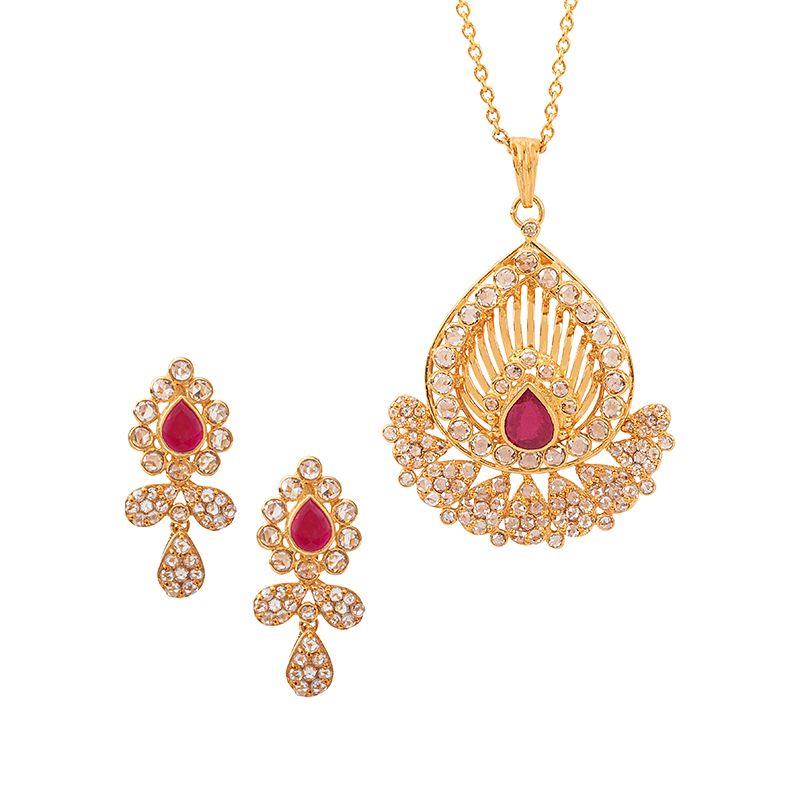 Vrinda Diamond Pendant Necklace