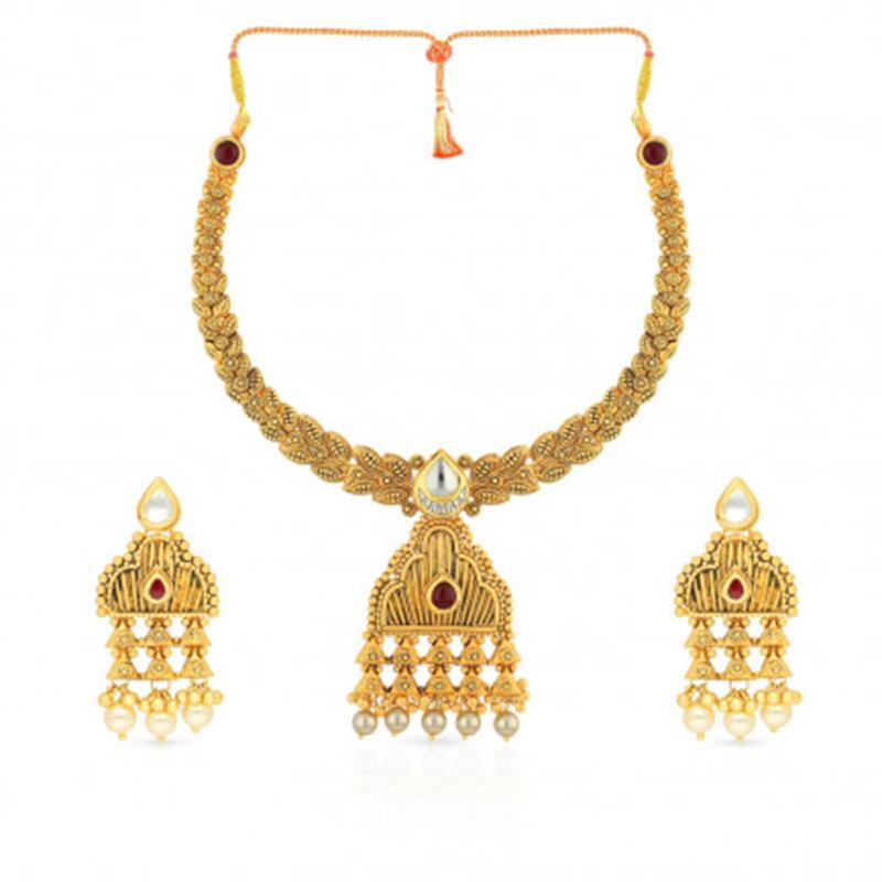 Ethnix Gold Necklace Set NS100001302777