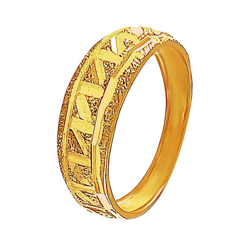 Traditional Zigzag Design 22kt Yellow Gold Ring