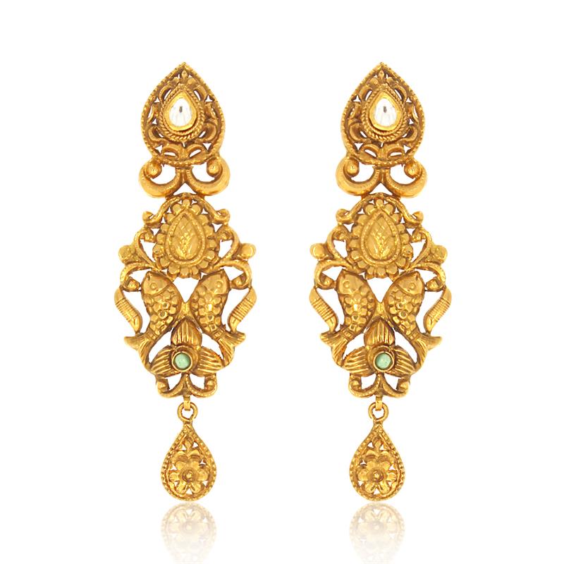 Royal Antique Gold Earrings