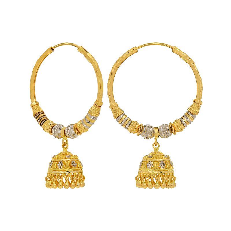 2-Tone Jhumka Hoops