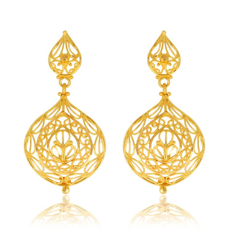 Earthly Gold Dangler Earrings